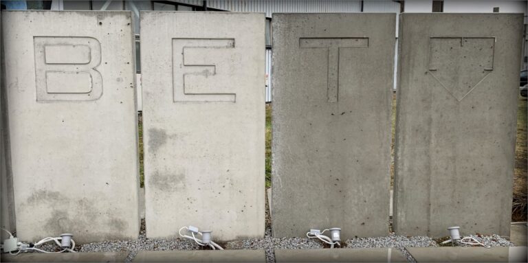 Példa a beton impregnálására a Lovbet betonimpregnálóval.